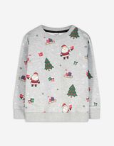 Sweatshirt - Kerst - grijs