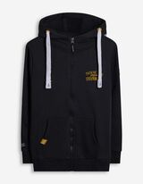 Sweatjacke - Print - schwarz