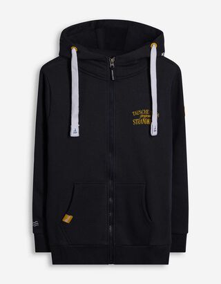 Sweatjacke - Print - schwarz