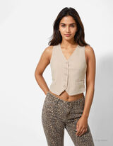 Weste - einfarbig - grau