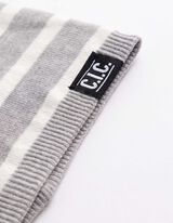 Beanie - Streifen - Grau