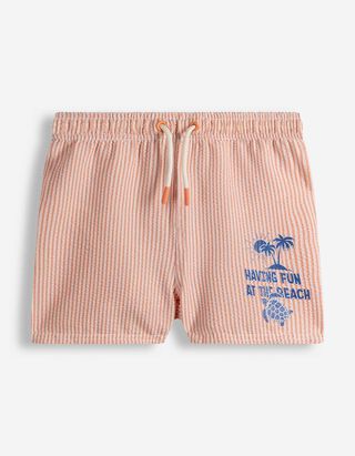 Badehose - Seersucker - orange