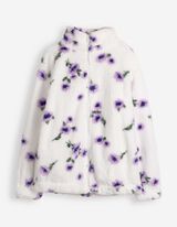 Sweatjacke - Pl&uuml;sch - Off-White