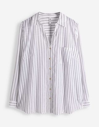 Ko&scaron;ilov&aacute; halenka - Proužky - b&iacute;l&aacute;