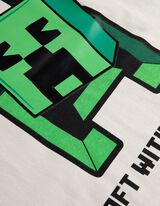 Marškinėliai ilgomis rankovėmis - Minecraft - sviesiai pilkas