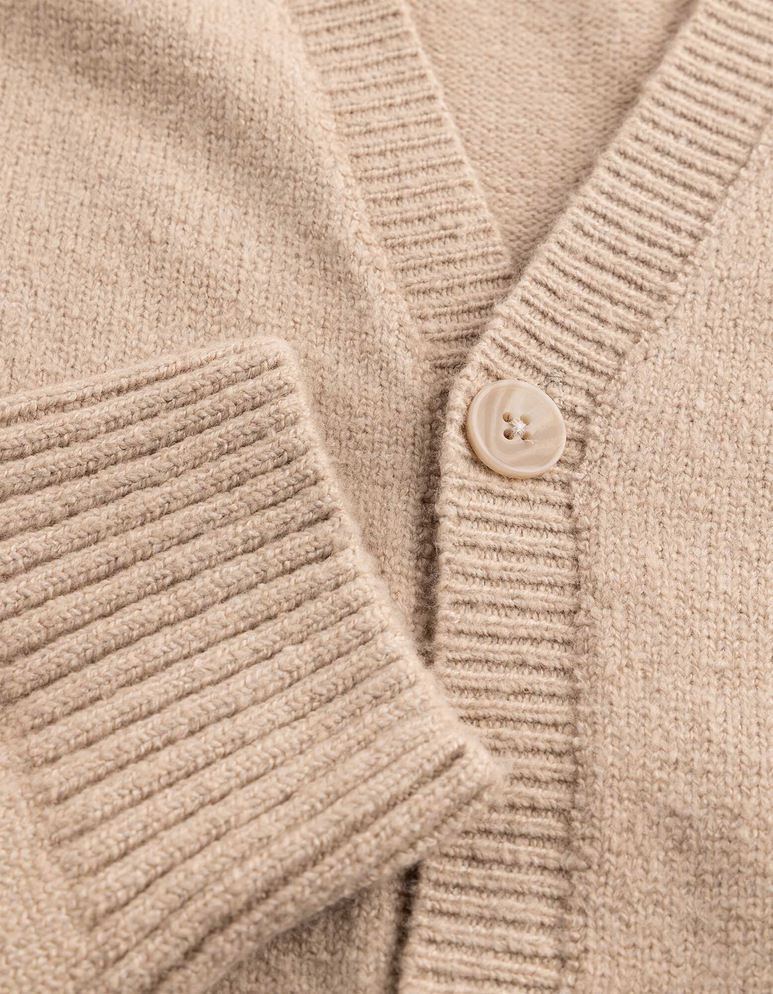 Cardigan - Knopfleiste - Beige
