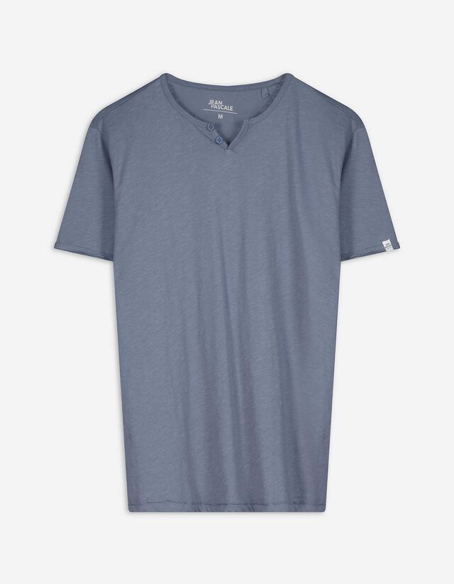 T-Shirt - T-Shirt-Ausschnitt - blau