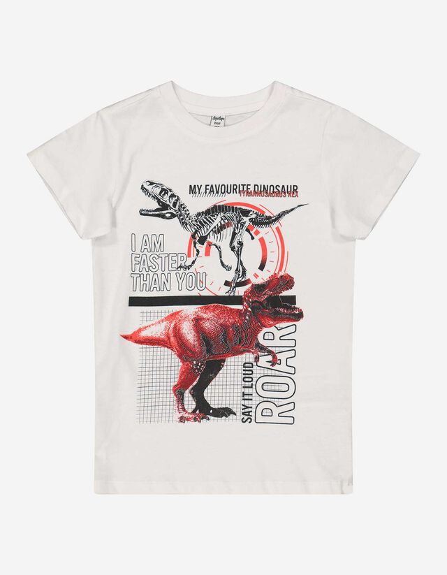 Tricou - Imprimeu - Alb