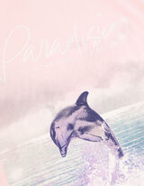 Tričko - Trblietav&aacute; potlač - ruzova