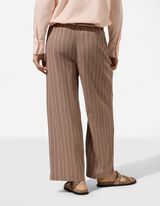 Culotte - Leinen-Optik - Braun