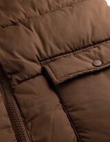 Lange Weste - Regular Fit - hellbraun