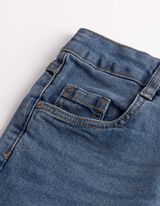 Dž&iacute;nov&eacute; &scaron;ortky - středně modr&yacute; denim - modra