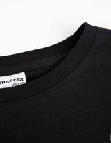 Langarmshirt - Frontprint - schwarz