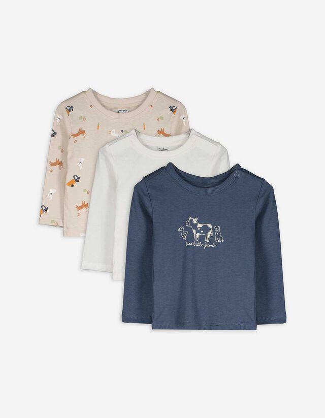 Langarmshirt - 3er-Pack