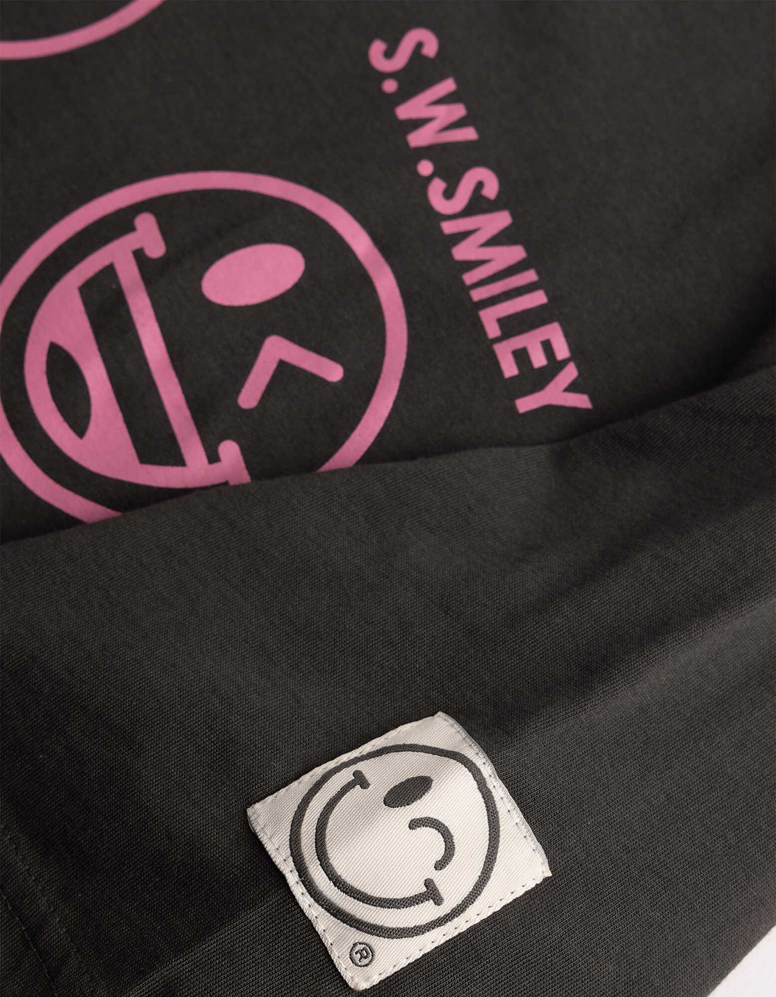 T-shirt - S.W.SMILEY - Donkergrijs