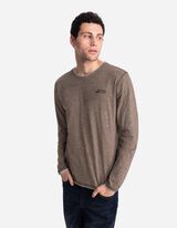Longsleeve - Dubbellaagse look - donkerbruin
