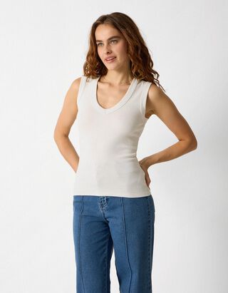 Top - Modal-Anteil - Off-White