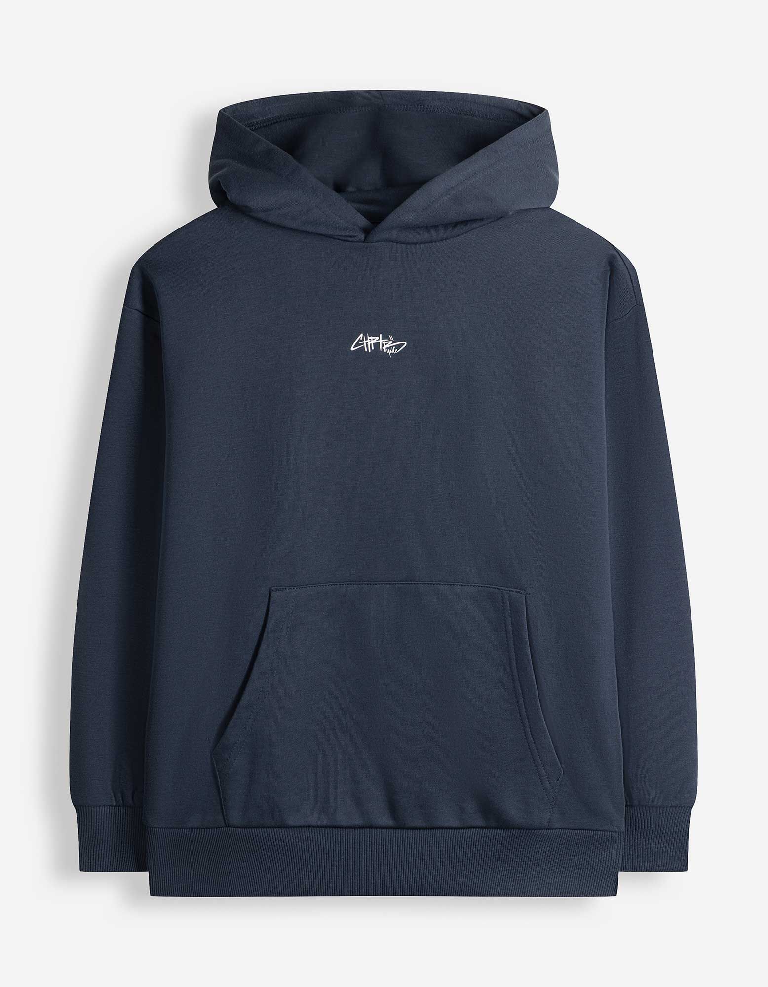 Hoodie - Oversized fit - Donkerblauw