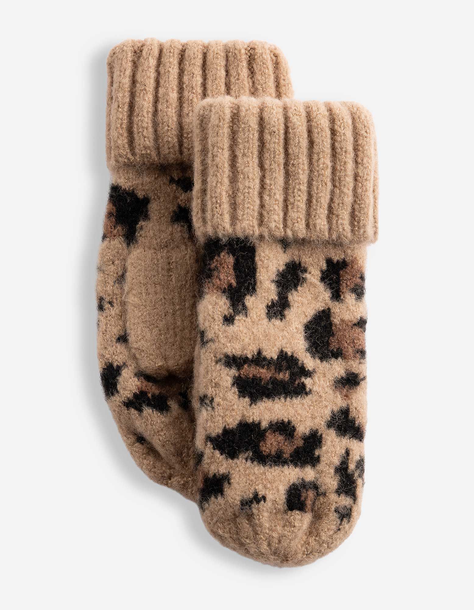 F&auml;ustlinge - Leopardenmuster - Braun