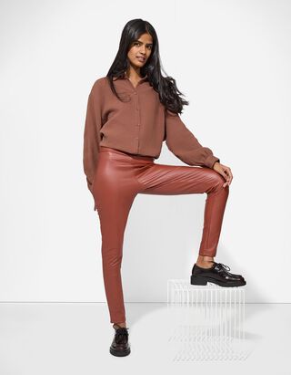 Leggings - Thermoeffekt - braun
