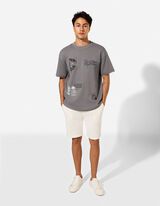 T-shirt - Dos imprim&eacute; - Gris fonc&eacute;