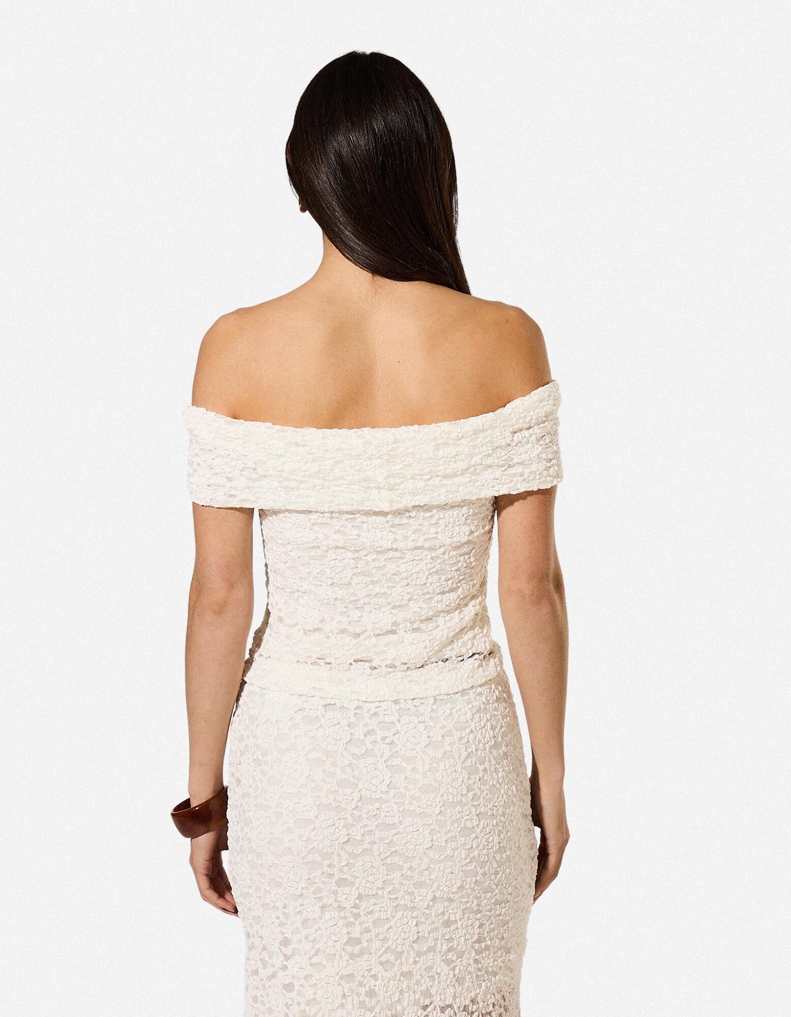 T-Shirt - Spitze - Off-White