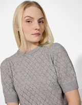 Pullover - Kurze &Auml;rmel - grau