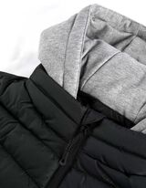 Steppelt mellény - Levehető kapucni - sötétzöld