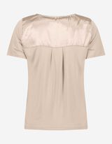 T-shirt - Viscose m&eacute;lang&eacute;e - Beige