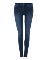 Damen Skinny Fit Jeans im Stone Washed Look