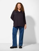 Palaidinė-marškiniai - Viskozės dalis - juodas