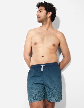 Badehose - Allover-Print - t&uuml;rkis