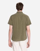 Camicia - Misto lino - verde scuro