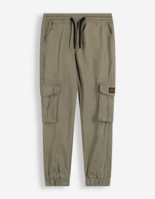 Jogger pants - Opgestikte zakken - Kaki