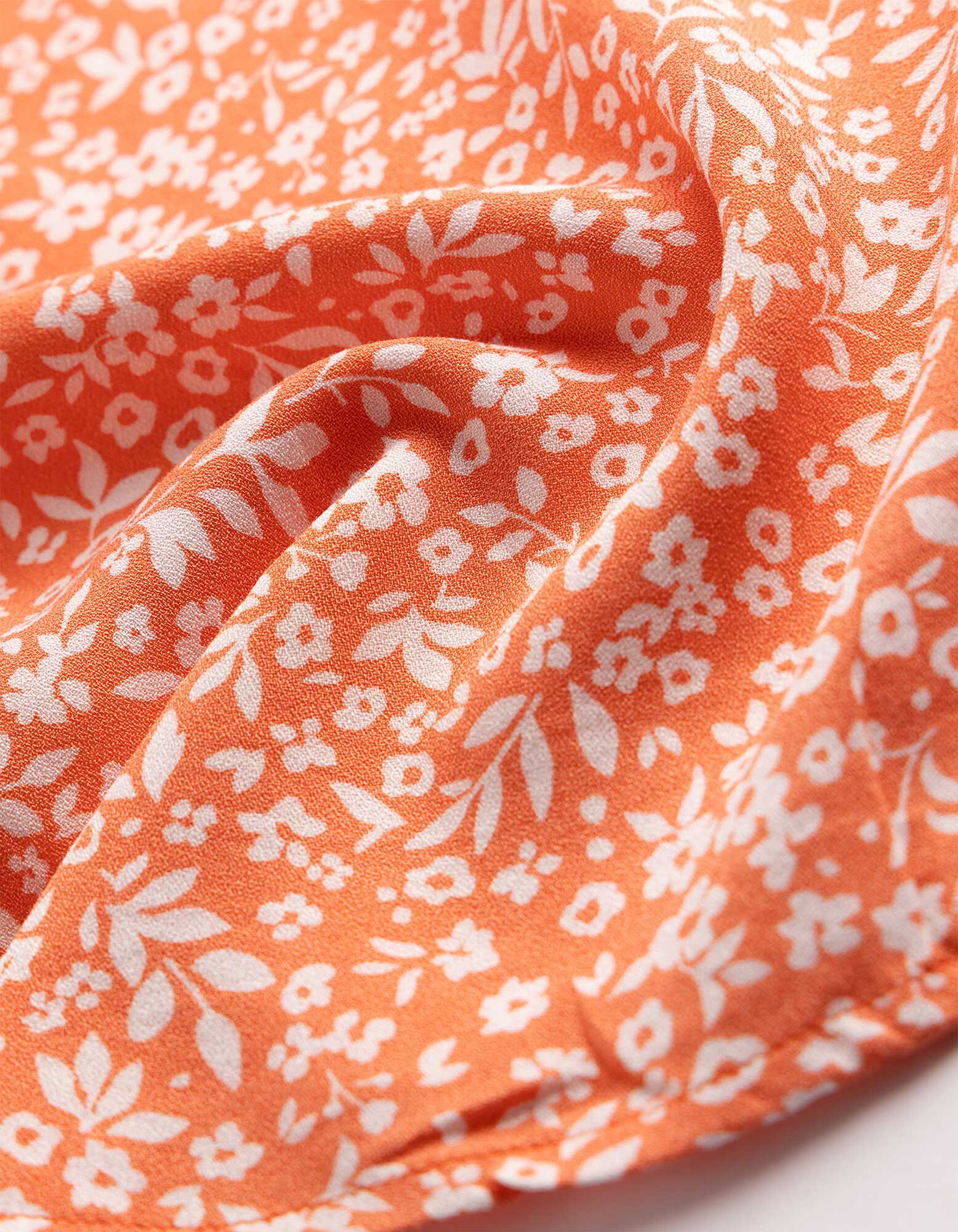 Blusentop - Allover-Print - Rot