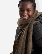 Šalikas - Vilnos išvaizda - tamsiai zalias