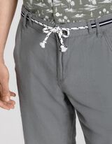 Kratke hlače - Lanena me&scaron;anica - zelena