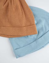 czapka beanie - 2 szt. w opakowaniu - jasny niebieski