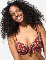 Bikiinitopp - allover-tr&uuml;kk - punane