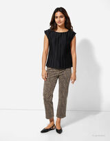 Bluse - einfarbig - schwarz