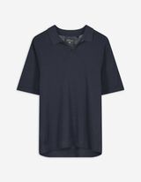 Poloshirt - Strick - dunkelblau