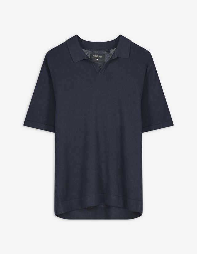 Poloshirt - Strick - dunkelblau