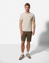 T-Shirt - Knopfleiste - beige