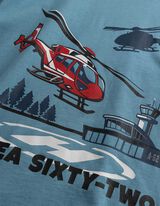 Langarmshirt - Frontprint - blau