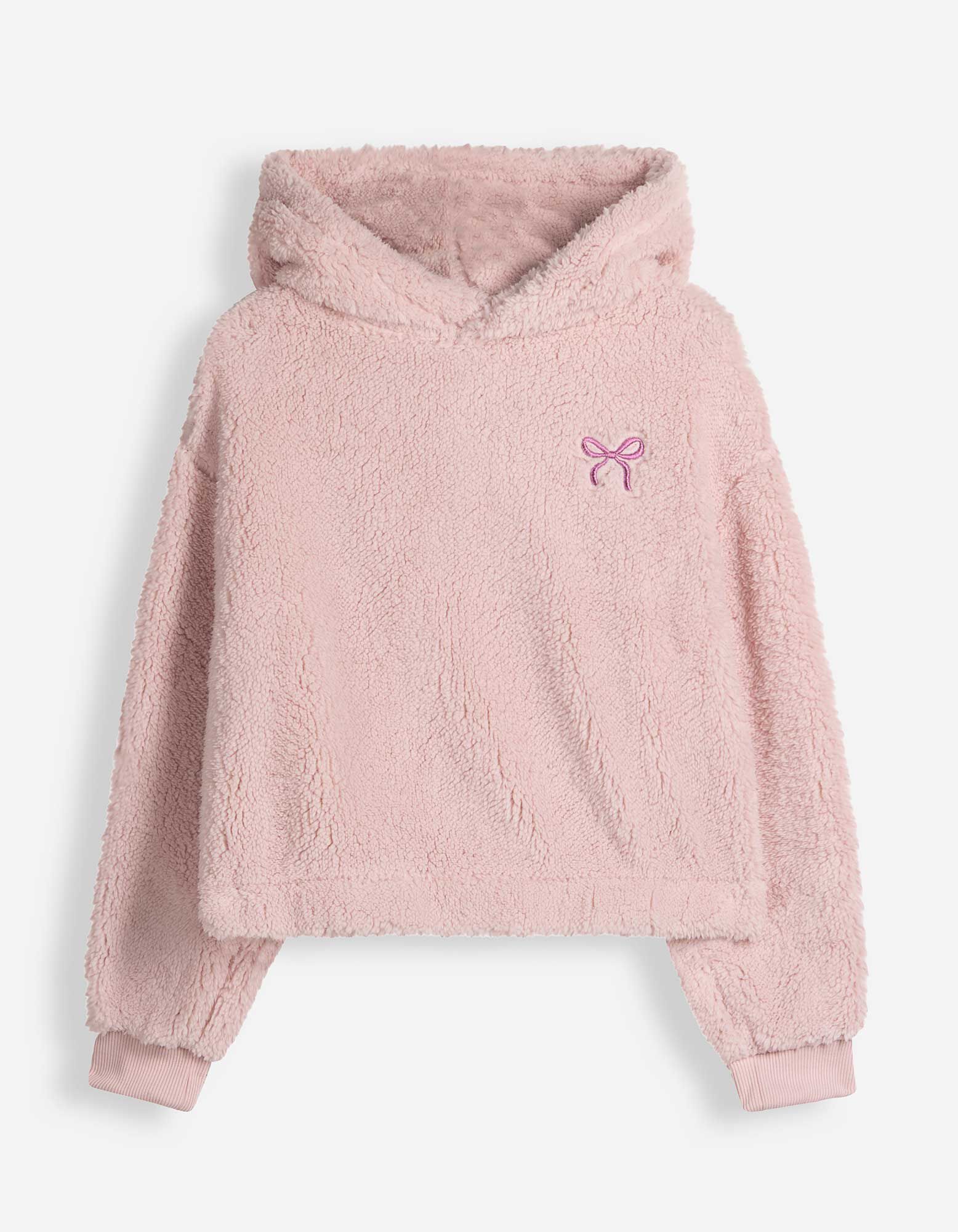 Hoodie - Pl&uuml;sch - Rosa