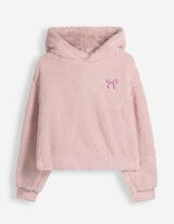 Hoodie - Pl&uuml;sch - Rosa