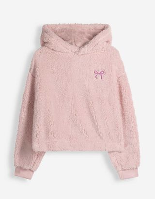Hoodie - Pl&uuml;sch - Rosa
