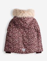 Winterjacke - Allover-Print - Dunkelbraun
