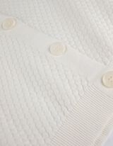 Gebreid vest - Katoen - wit