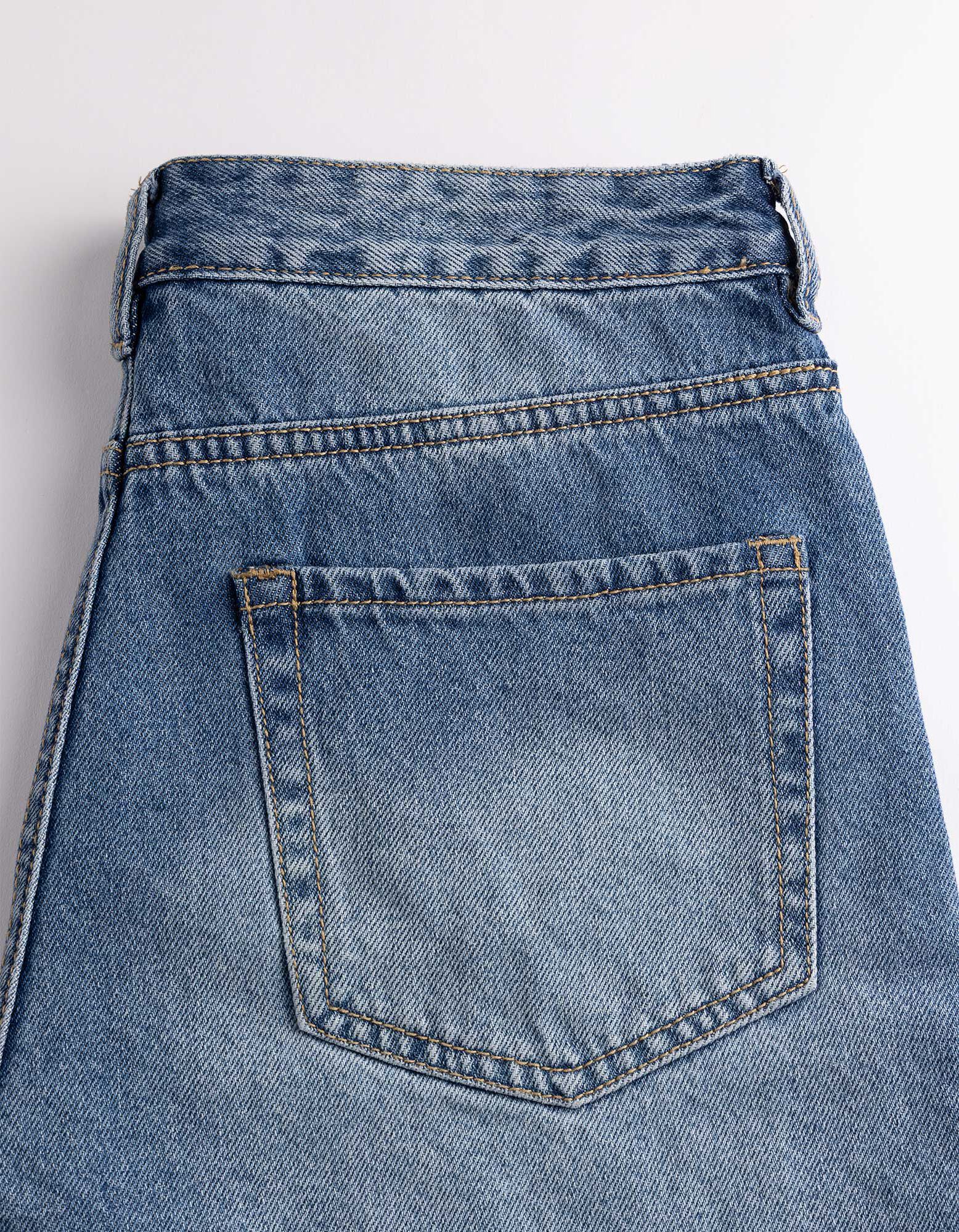Jeansshorts - Mom Fit - blau